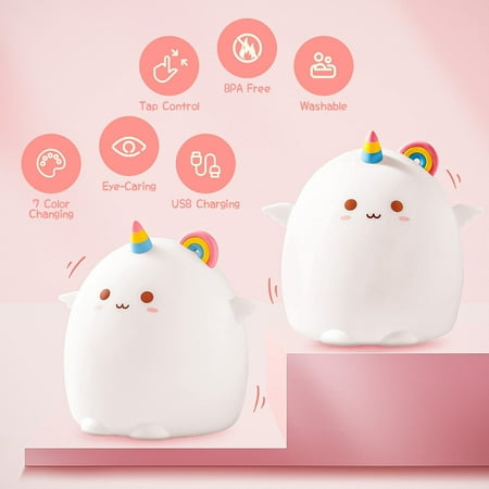 Kawaii!! Soft Silicone Baby Nursery LED Lamp Cute Unicorn Night Light for Kids Kawaii!! Soft Silicone Baby Nursery LED Lamp Cute Unicorn Night Light for Kids